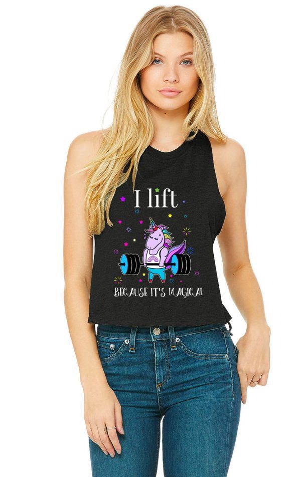 Lifting is Magical ladies tank top | Deadlifting Unicorn - Image 3