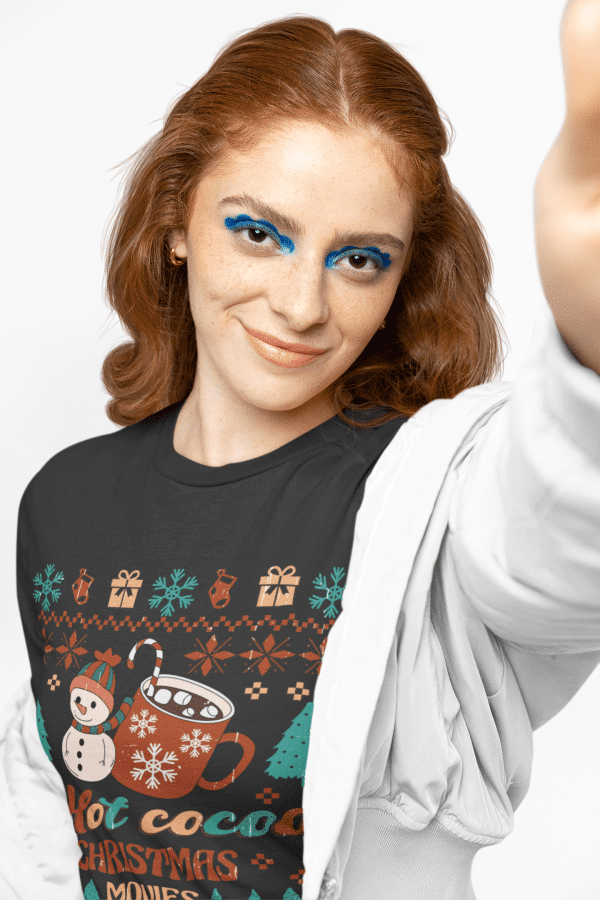 Hot Cocoa & Christmas Movies Long Sleeve Tshirt