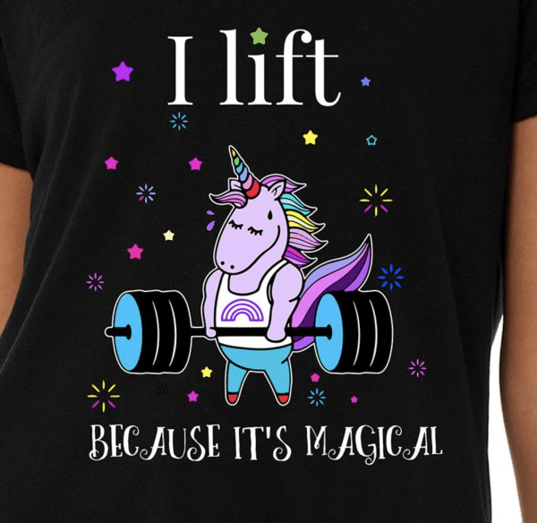 Lifting is magical unicorn tshirt design