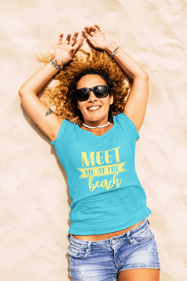 Meet Me At The Beach (aqua tshirt)