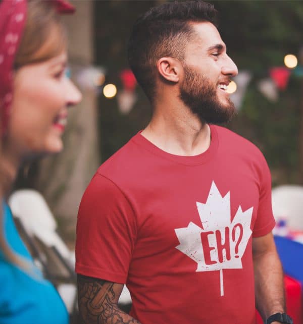 Eh? Canada Day Red or White Unisex T- Shirt - - Image 5