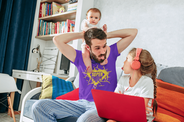 Super-Dad-Purple-Purple-Triblend-T-Shirt