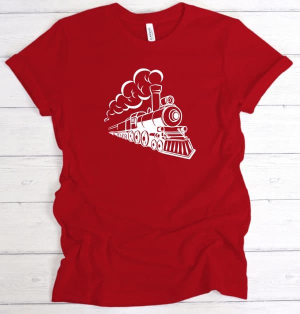 Red Steam Engine Train Shirt